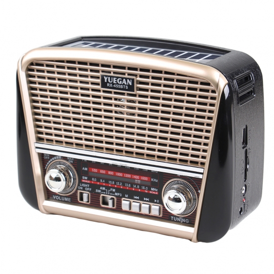 Přenosné 3pásmové solární rádio béžové YUEGAN