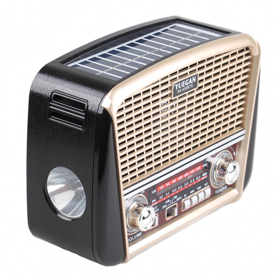 Přenosné 3pásmové solární rádio béžové YUEGAN