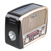 Přenosné 3pásmové solární rádio béžové YUEGAN