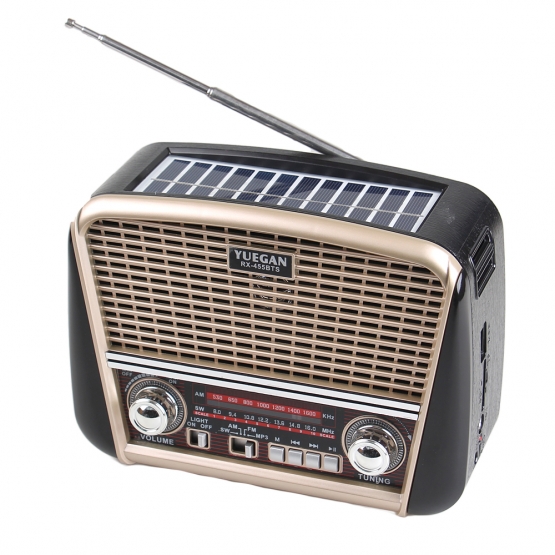 Přenosné 3pásmové solární rádio béžové YUEGAN