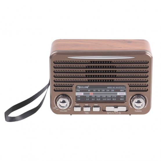 Solární přenosné rádio RX-BT7071S hnědé
