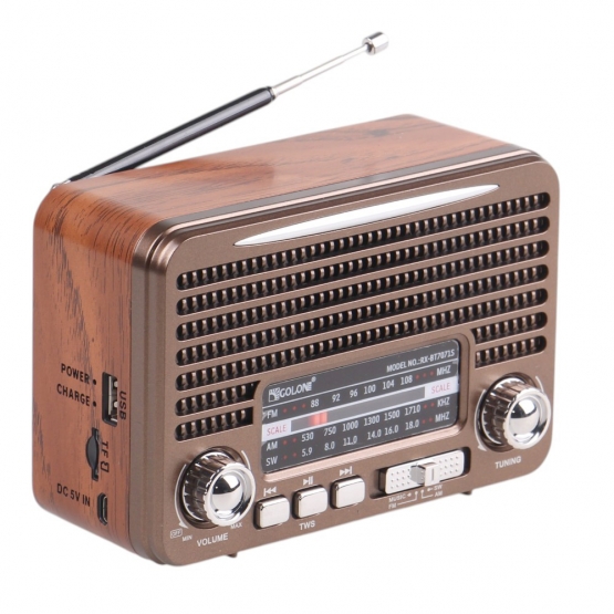 Solární přenosné rádio RX-BT7071S hnědé