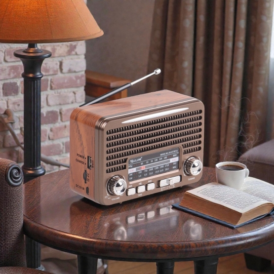 Solární přenosné rádio RX-BT7071S hnědé