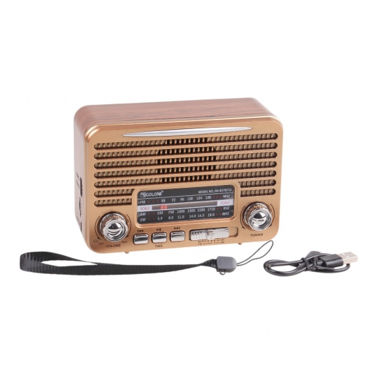 Solární přenosné rádio RX-BT7071S zlaté