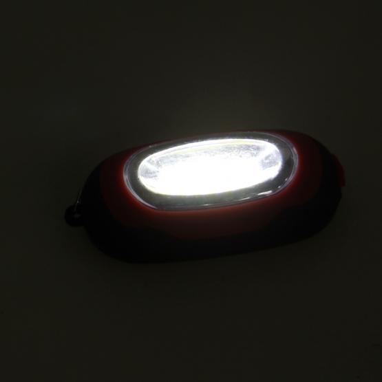 Kapesní led světlo s karabinou červené