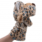 Plyšový maňásek na ruku leopard
