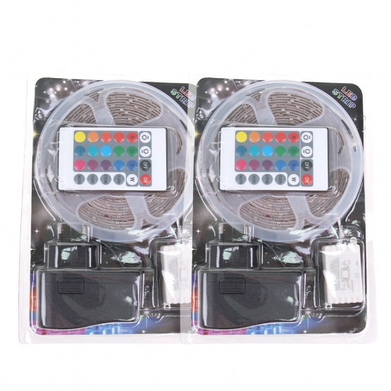 2 ks LED pásků 10 metrů - RGB 230 V / 12 V