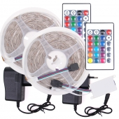 2 ks LED pásků 10 metrů - RGB 230 V / 12 V