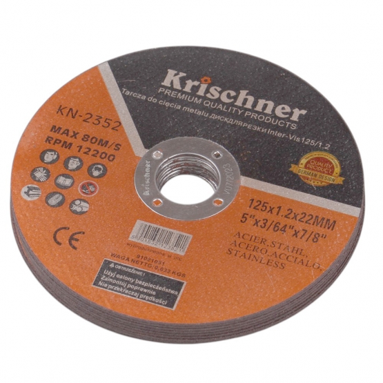 Řezný kotouč na ocel 125 x 1,2 x 22,2 mm