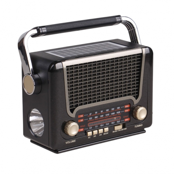 3pásmové solární rádio M-527BT šedé