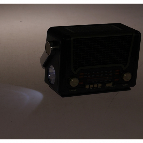 3pásmové solární rádio M-527BT šedé