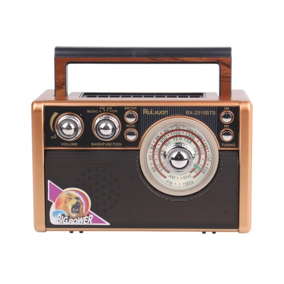 Solární 3pásmové rádio RX-2510BTS světle hnědé