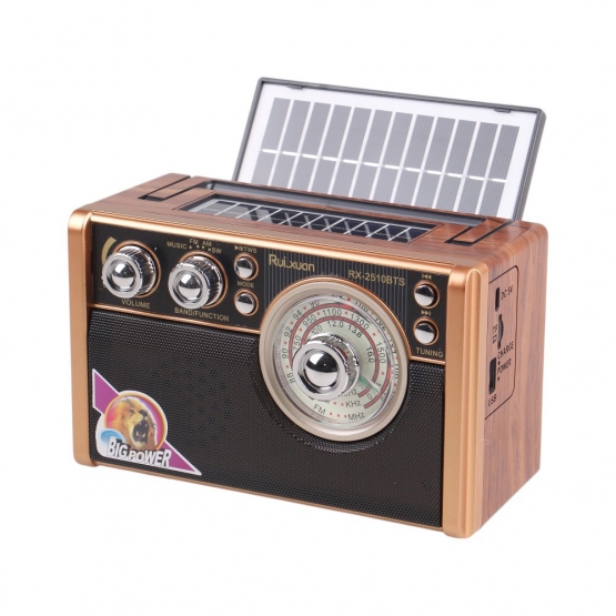 Solární 3pásmové rádio RX-2510BTS světle hnědé