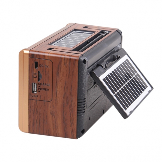 Solární 3pásmové rádio RX-2510BTS světle hnědé