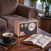 Solární 3pásmové rádio RX-2510BTS světle hnědé