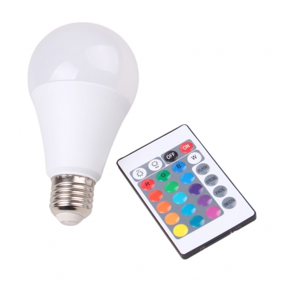LED žárovka 2v1 White + RGB 