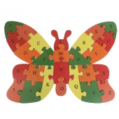 Vzdělávací dřevěné puzzle motýl var.3