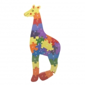 Vzdělávací dřevěné puzzle žirafa var.5