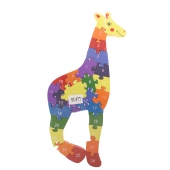 Vzdělávací dřevěné puzzle žirafa var.5