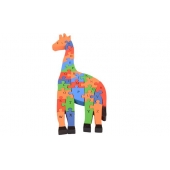 Vzdělávací dřevěné puzzle žirafa