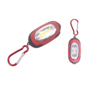 Kapesní led světlo s karabinou červené
