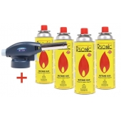 Plynový hořák + 4 ks plynové kartuše RSONIC