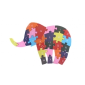 Vzdělávací dřevěné puzzle slon var.4