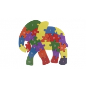 Vzdělávací dřevěné puzzle slon var.6