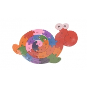 Vzdělávací dřevěné puzzle šnek