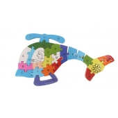 Vzdělávací dřevěné puzzle vrtulník