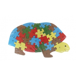 Vzdělávací dřevěné puzzle želva