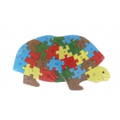 Vzdělávací dřevěné puzzle želva