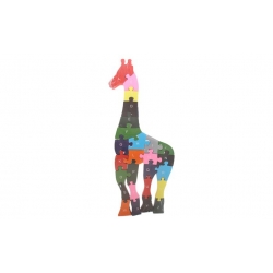 Vzdělávací dřevěné puzzle žirafa var.2