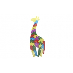 Vzdělávací dřevěné puzzle žirafa var.3