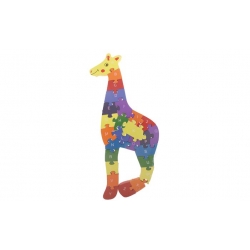 Vzdělávací dřevěné puzzle žirafa var.5