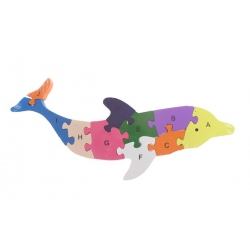 Vzdělávací dřevěné puzzle delfín