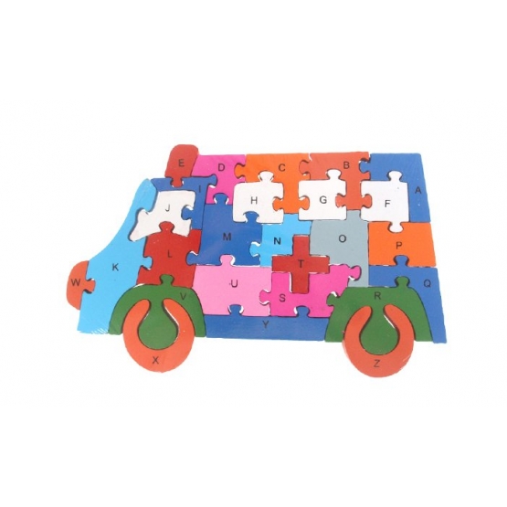 Vzdělávací dřevěné puzzle dodávka