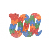 Vzdělávací dřevěné puzzle had var.2