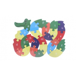 Vzdělávací dřevěné puzzle had var.3