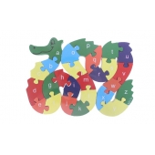 Vzdělávací dřevěné puzzle had var.3