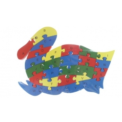 Vzdělávací dřevěné puzzle kachna