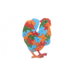 Vzdělávací dřevěné puzzle kohout