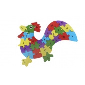 Vzdělávací dřevěné puzzle kohout var.2