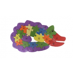 Vzdělávací dřevěné puzzle krokodýl var.2