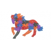 Vzdělávací dřevěné puzzle kůň var.1