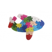 Vzdělávací dřevěné puzzle letadlo var.2