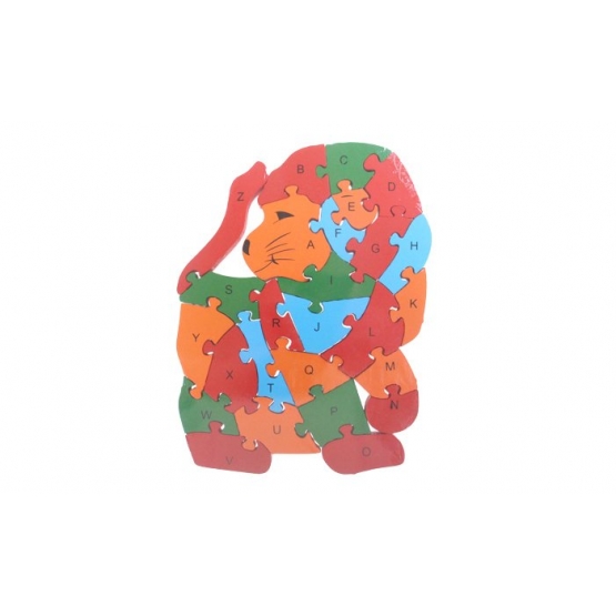 Vzdělávací dřevěné puzzle lev var.1