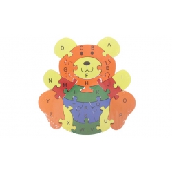 Vzdělávací dřevěné puzzle méďa var.1