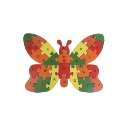 Vzdělávací dřevěné puzzle motýl var.3