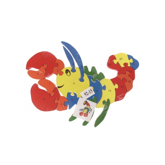 Vzdělávací dřevěné puzzle rak